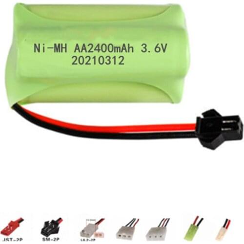 3.6v 2400mah NiMH Battery For Rc toy Car Tanks Trains Robot Boat Gun Ni-MH AA 700mah 3.6v Rechargeable Battery 1Pcs