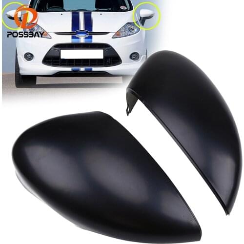 POSSBAY Car Front Rearview Mirror Cover Cap for Ford Fiesta Sedan W/ SIGNAL LAMP 2011-2017 Auto Side Rear View Mirror Shell