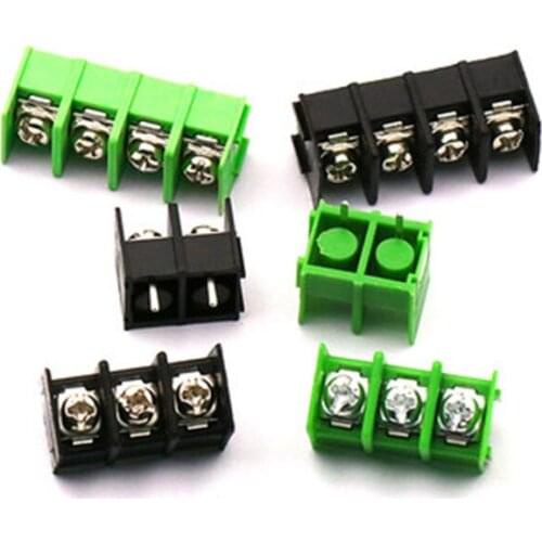 Kf7.62-2p3p4p terminal PCB terminal connector 7.62mm, splicing green / Black (5pcs)