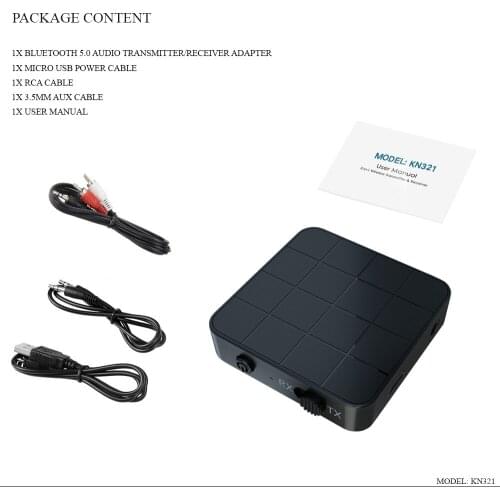 Bluetooth 5.0 Audio Receiver Transmitter AUX RCA 3.5MM 3.5 Jack USB Music Stereo Wireless Adapters Dongle For Car TV PC Speaker