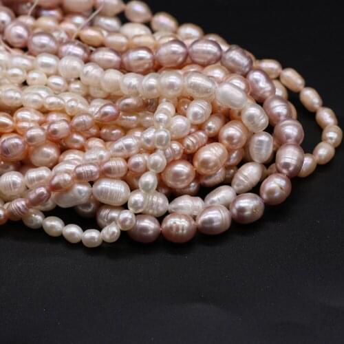 A High Quality Natural Freshwater Pearl Rice-Shaped Loose Beads For Jewelry Making DIY Bracelet Earring Necklace Accessory
