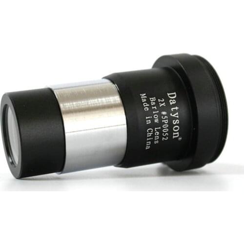 Datyson All-metal Telescope 2X Barlow Lens 2 Times Pure M42X0.75 Pitch Double-Lens Camera Connection Interface 5P0052