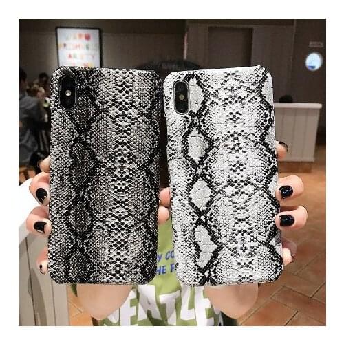 PU Leather Phone Case For iPhone11 11pro max 7 8 Plus X XS Max XR case Snake Skin Cases For iPhone 6 6S 7 8 Plus Accessories
