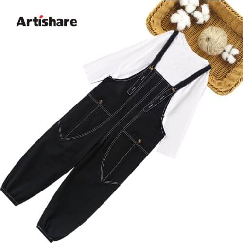 Children Clothes Tshirt + jumpsuit Costume For Girls Casual Style Kids Clothes Girls Spring Autumn Childrens Tracksuit