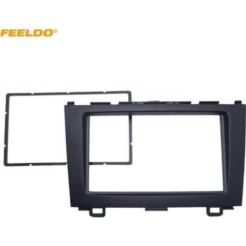 FEELDO Double Din Audio Fascia for HONDA CRV 2007-2012 Radio CD GPS DVD Stereo Panel Dash Mount Installation Trim Kit #HQ4948
