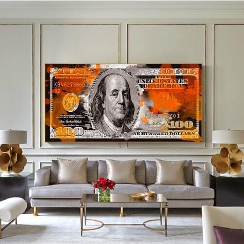 Canvas Paintings USA Dollar Bill Money Graffiti Hot New Top Art Print Poster Canvas Painting Wall Picture Living Room Home Decor