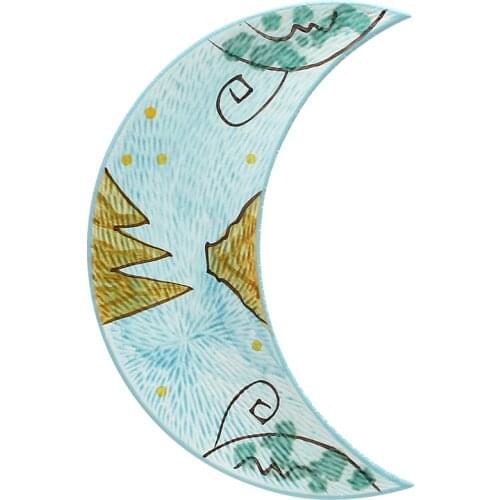 Ceramic tableware irregular plate Japanese cuisine sushi dish snack dish creative retro moon plate kitchen restaurant set plate