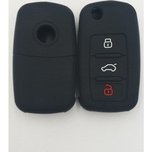 2PC Dandkey 3 Button Silicone Car Key Covers car styling For Volkswagen For Vw Jetta Golf Passat Beetle Polo Bora 3 Buttons