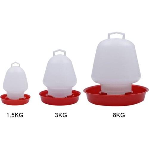 Round Bubble Chicken Drinking Fountain Device Hanging Cup Waterer Bowl Poultry