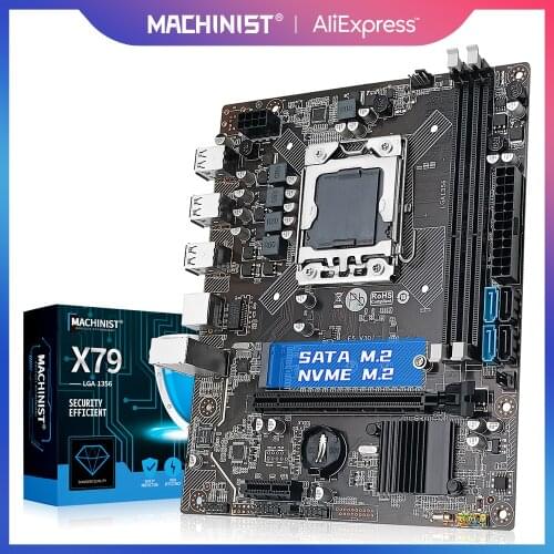 X79 LGA 1356 motherboard Socket LGA 1356 M.2 NVME support Dual Channel DDR3 REG ECC RAM and xeon E5 CPU E5-V304 Mainboard