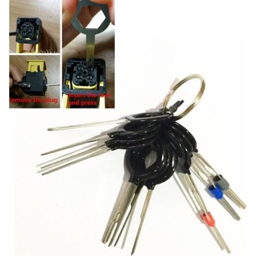 Removel Key Tool Kit 11 pcs Car Electrical Terminal Wiring Crimp Connector Pin