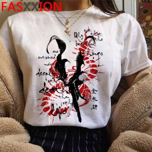 Tokyo Ghoul Kaneki Ken summer top female tumblr couple plus size top tees kawaii