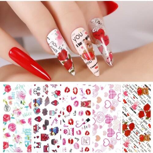 Nail Star Transfer Sticker Cartoon Characters Series Nail Sticker Nail Sticker Art Design Decal 10/Box Designer Stickers Nails
