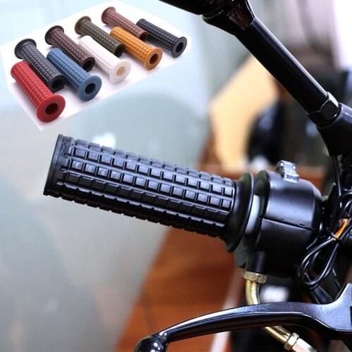 7/8'' 1'' Rubber Motorcycle Grips Universal Mtocross Hand Grips for Honda Kawasaki Yamaha Suzuki Dirt Bike Cafe Racer