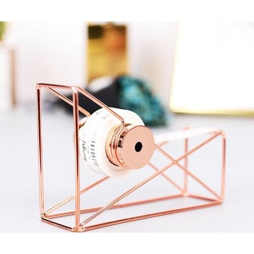 1pc Luxury Rose Gold Hollow Tape DisStationery ser Masking Tape Cutter Washi Tape Student Supply School Cute Organizer Storage