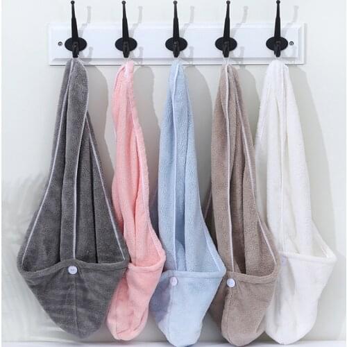 1PC Microfiber Hair Fast Drying Dryer Towel Bath Wrap Hat Quick Cap Turban Dry Quick Drying Lady Household Bath Tool