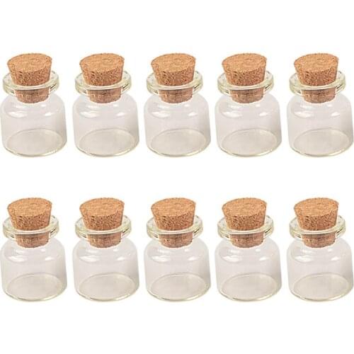 5ml Glass Bottles with Corks Stopper Transparent Mini Jars Vials Small Wishing Bottles 22*30*12.5mm 5ml 100pcs Free Shipping