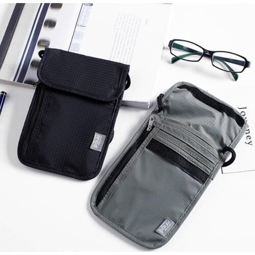 AAcoki Cell Phone Neck Pouch Wallet, Crossbody Bag Sports Shopping Cellphone Purse Travel Passport Holder Pouch for Men & Women