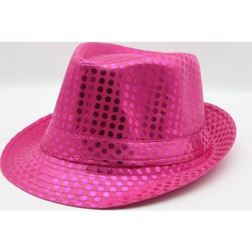 Women hats spring summer autumn panama glossy small brim fedora hats luxury elegant casual red pink purple party men women hats
