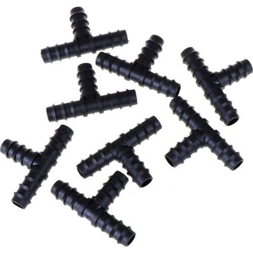 1/2 16mm hose 3-way connector garden irrigation connector barbed drip irrigation fittings 8pcs Garden hose tee water splitter