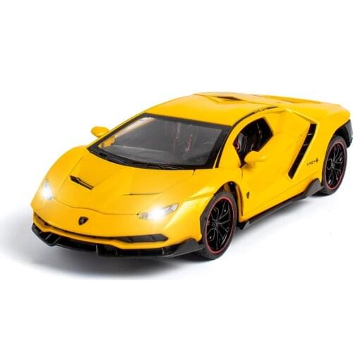 1:24 High simulation Lamb LP770-4 Car Alloy Sports Car Model Diecast Sound Super Racing Hot Car Wheel Children Gift Collection