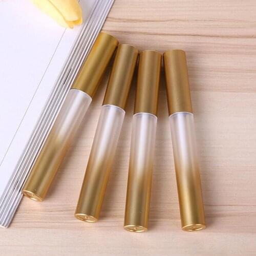 10/30/50pcs 5ml Frosted Gradient Gold Plastic lip gloss Tube Bottle Travel Accessories Make Up Cosmetic Packaging Containers