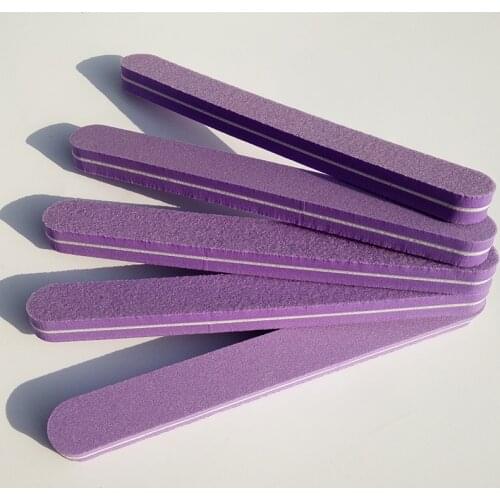 10* Purple Professional Nail Files Nail Buffer Block Tools EVA Nail File Nail Buffer Grinding Tools Emery Board,100/180