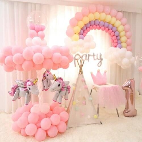 Unicorn Party Macaron Color 10 Inches Latex Balloon Wedding Decoration Kids Birthday Party Balloon Valentines Day Decoration