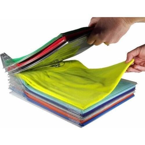 10Pcs/Set Effortless Clothes Organizer Clothes Folding Board Multifuncitonal Magic Fast Speed T-Shirt Clothes Easy Fold Organize