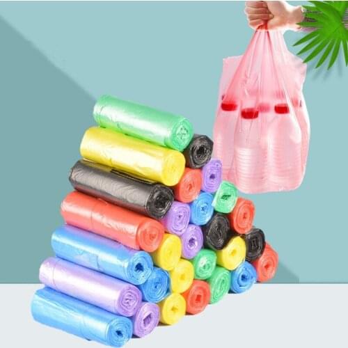 20/60PCS Garbage Bags Vest Style Storage Bag For Home Waste Trash Bags Kitchen Accessories