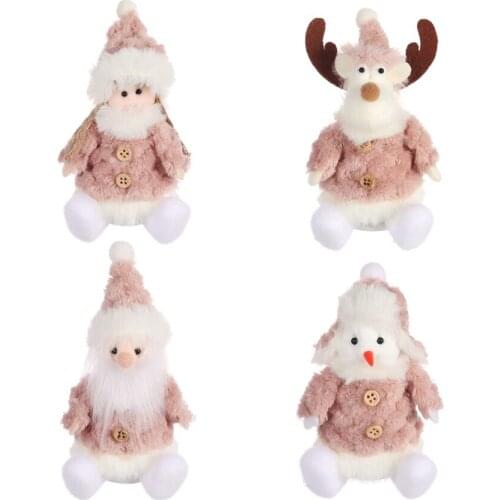 28 pcs Christmas Ornaments Santa Claus Snowman Reindeers Angel Doll Festival Party Hang Decoration Xmas Table Decor Children Toy