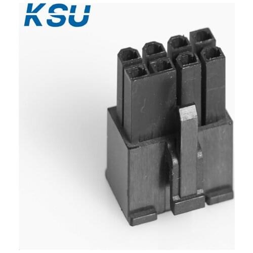 4.2mm black 2*4PIN 8-Pin 8PIN male for PC computer ATX graphics card GPU PCI-E PCIe Power connector plastic shell Housing