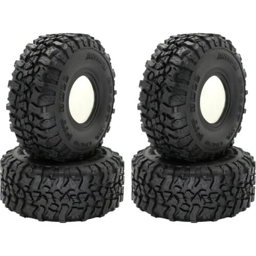 4PCS 120MM 1.9Inch Rubber Tyres Wheel Tires for 1/10 RC Rock Crawler Axial SCX10 90046 AXI03007 Traxxas TRX4 TF2 D90