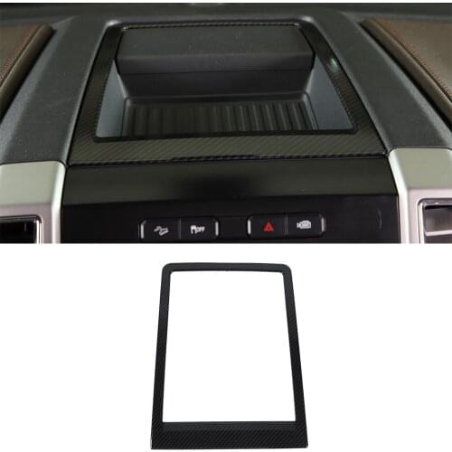 Center Console Storage Compartment Decorative Frame for Ford F150 2015-2021 Interior Accessories ABS Carbon Fiber Car Styling