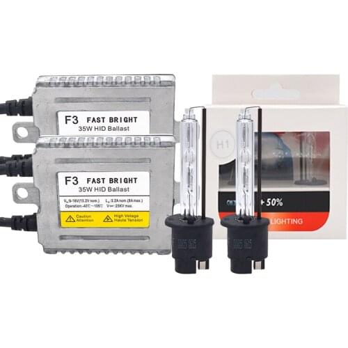 Car Headlight 35W H7 Xenon Kit 4500K Yeaky H1 H3 H7 5500K H11 9005 9006 D2H Headlight Bulb 6500K F3 Fast Bright HID Ballast 35W
