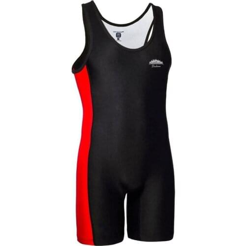 Badiace Color Combined Man Wrestling Singlet Wrestler Leotard Bodywear Gym Outfit One Piece Rowing Suit