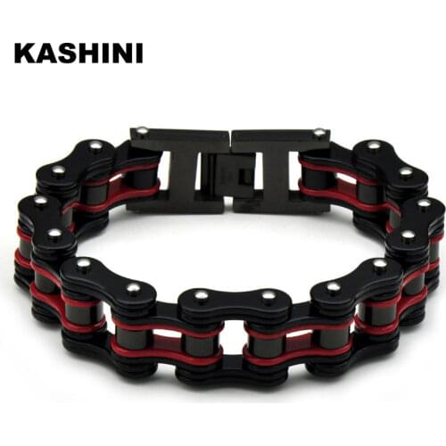 Mens Motorcycle Chain Bracelet Punk Bike Chain Bracelet Stainless Steel Chain Bracelet Punk Black Mens Bracelet Wholesale