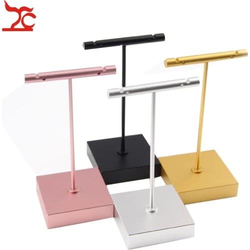 Elegant Earring Holder Stainless Steel T Bar Earring Storage Rack Metal Earring Jewelry Organizer Display Ornament Hanger Stand