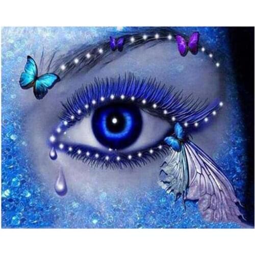DIY 5D Full Square/Round DIY Diamond Painting Blue Eye Cross Stitch Diamond Embroidery diamond mosaic Christmas Butterfly Decor