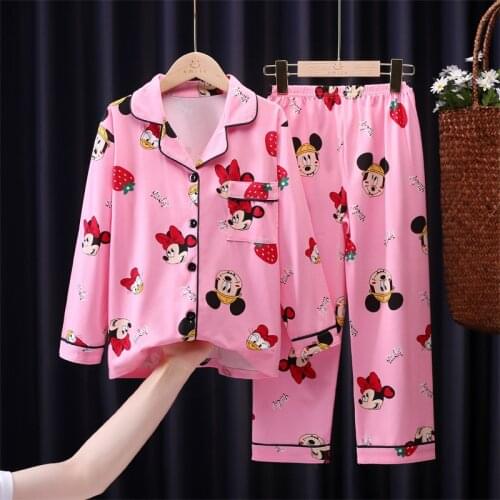 Disney Cartoon Kids Pajamas SET Minie Mouse Snow White Clothing for Girls Children Pijama Sleepwear Spring and Autum Homewear
