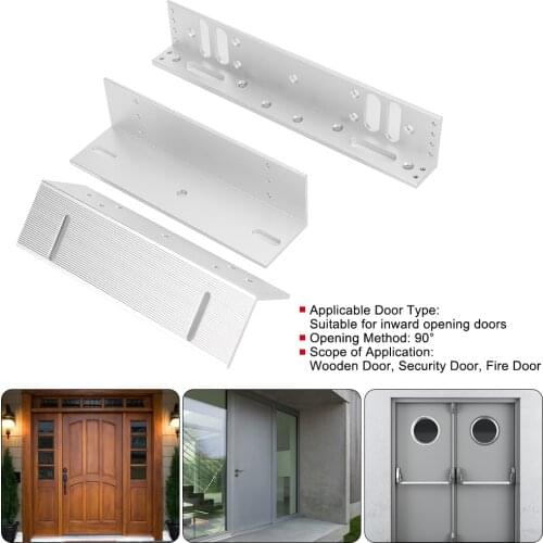 Aluminum Alloy 280kg LZ Mounting Bracket Door LZ Mounting Bracket Holder Stand for Electric Magnetic Lock 280kg/617.3lb