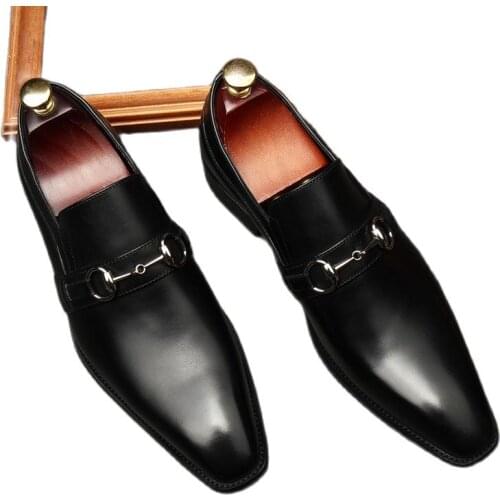 Formal shoe man, toe-tip set, made of pure leather, English style, wedding wear, Oxford shoes, love, dress, size 46