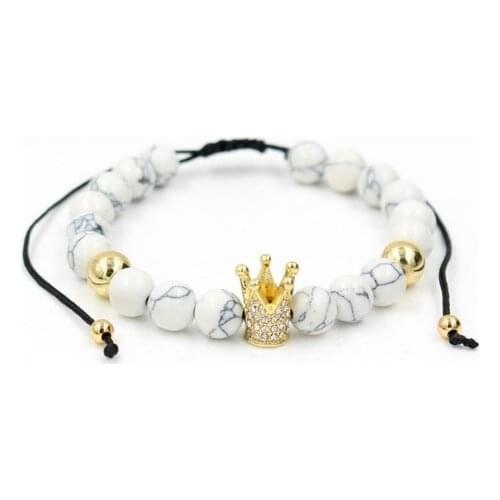 8mm gdf2 gold silver Copper cz zircon cubic zirconia elastic adjusted men Macrame Charm Prayer Buddha Yoga Bracelet Bangles