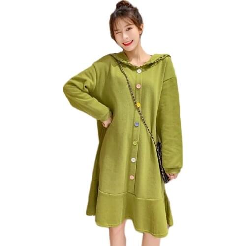 Autumn Maternity Dresses Pregnant Woman Clothes Maternity Dresses for Photo Shoot Loose Large Size Ropa Maternal Dresses BE50DR