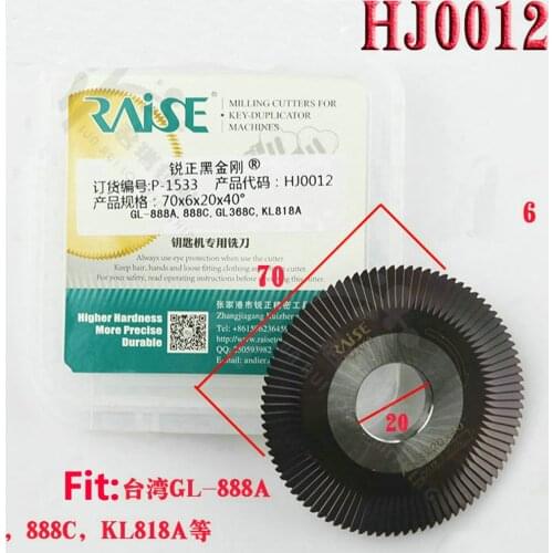 Raise Milling Cutter 0012 for Wenxing Key Cutting Machine 888A 888C & Gladaid GL-368A,KL-918,888A,333A machine Free Shipping