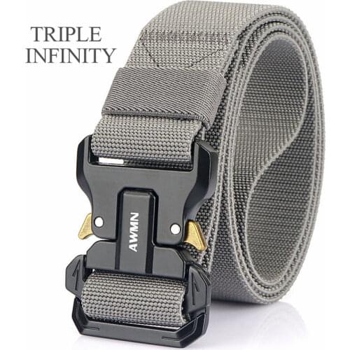 Elastic Men Belt Metal Buckle Outdoor Working Tactical Belt For Jeans Casual Stretch Overalls Male Waist Belt Sports Accessories