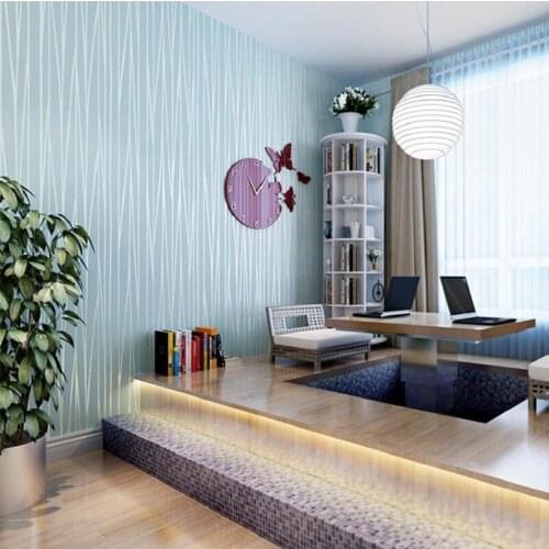 Self-sticking Solid color striped non-woven fabric wallpaper TV background wall embossing wall sticker home decoration paper