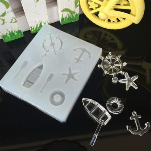 Ferry/Anchor/Rudder Silicone Mold DIY Decorating Clay Tool Translucent Jewelry Accessories Epoxy Resin Molds Cake Biscuits Mould