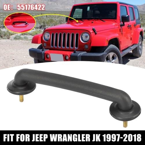 X Autohaux Fit for Jeep Wrangler JK 1997-2018 Strap Hood Windshield Hold Down Bracket Hood Loop 55176422