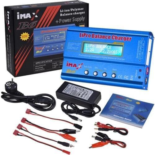 IMAX B6 80W Battery Charger Lipo NiMh Li-ion Ni-Cd Digital RC IMAX B6 Lipro Balance Charger Discharger + 15V 6A Adapter